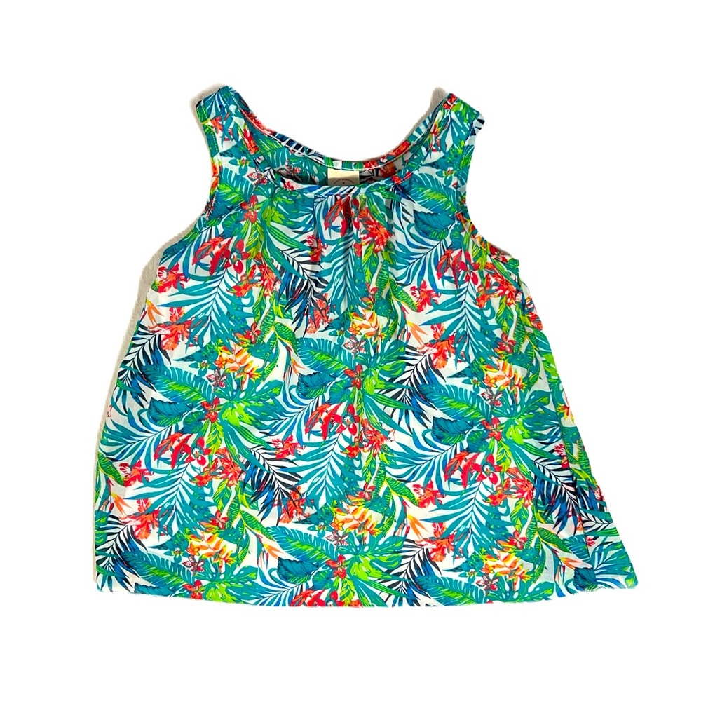 Girls Hawaiian Floral Polyester Tank size 10-12